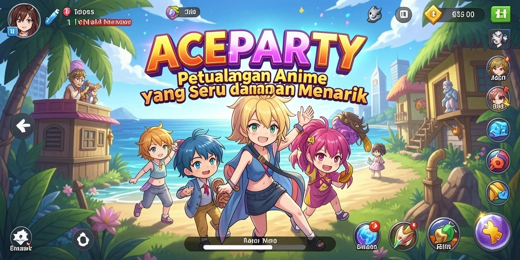 Gameplay seru ACEPARTY dengan karakter Anime yang menawan.