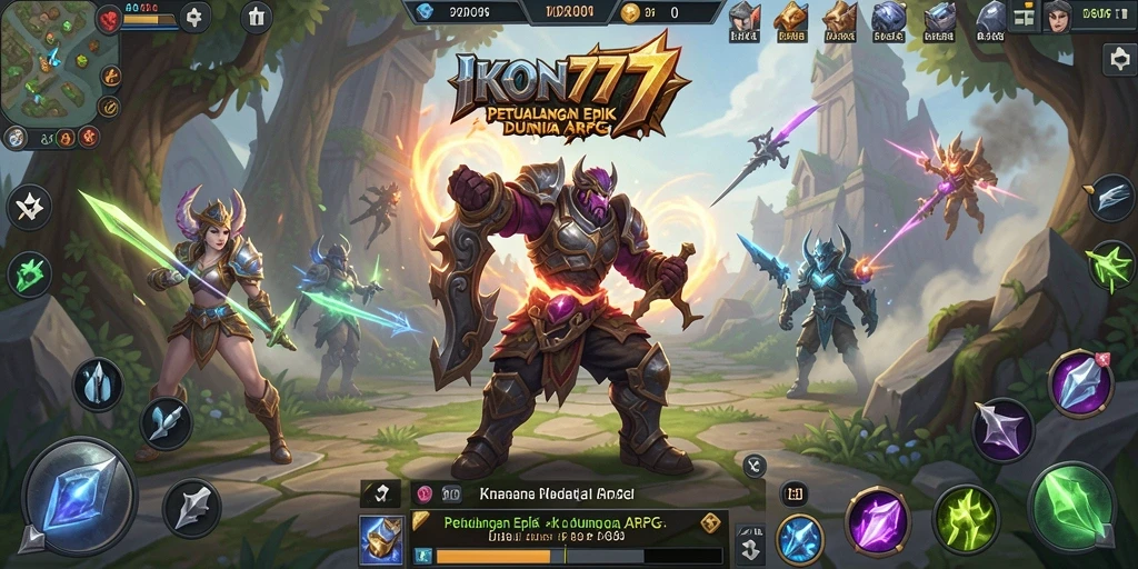 Tampilan gameplay ARPG yang menegangkan di IKON777.