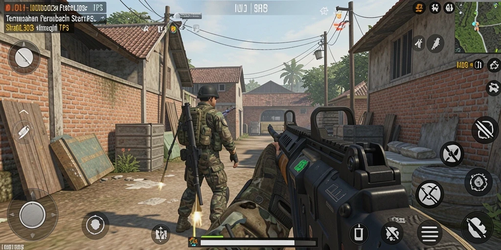 Tampilan gameplay menegangkan dari JUDOL303 di medan perang.