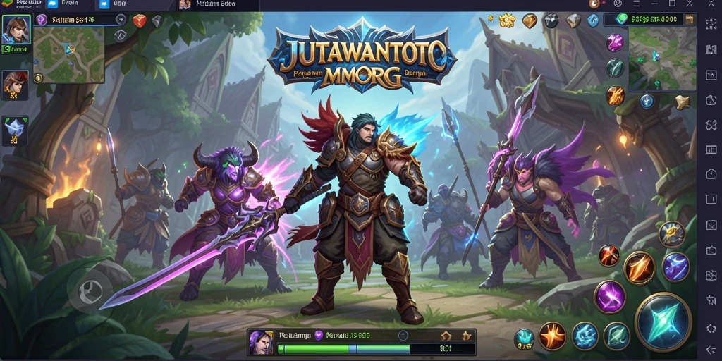 Tangkapan layar gameplay menampilkan aksi seru dalam dunia JUTAWANTOTO.